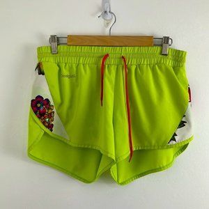 Desigual Green Loose Drawstring Shorts w  Built In Vented